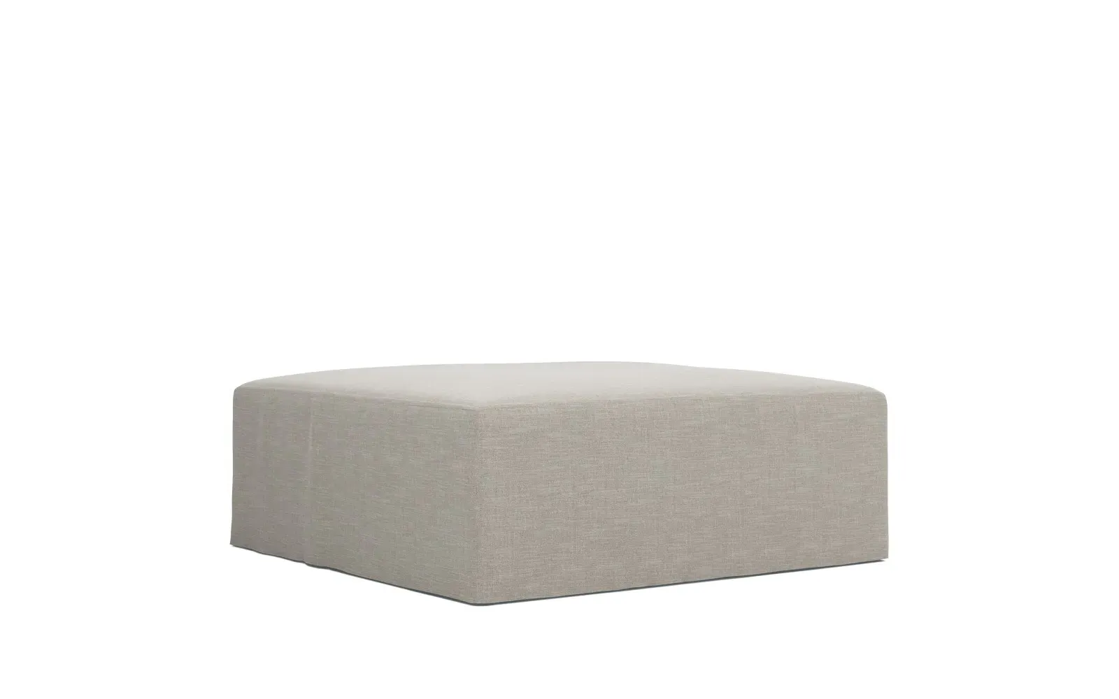 Lexie Square Ottoman with Casters - Dove