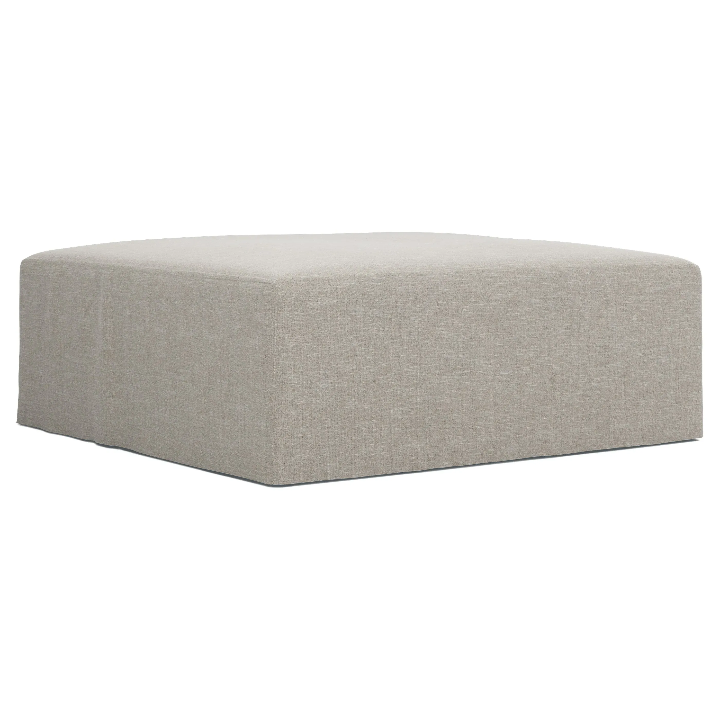 Lexie Square Ottoman with Casters - Dove