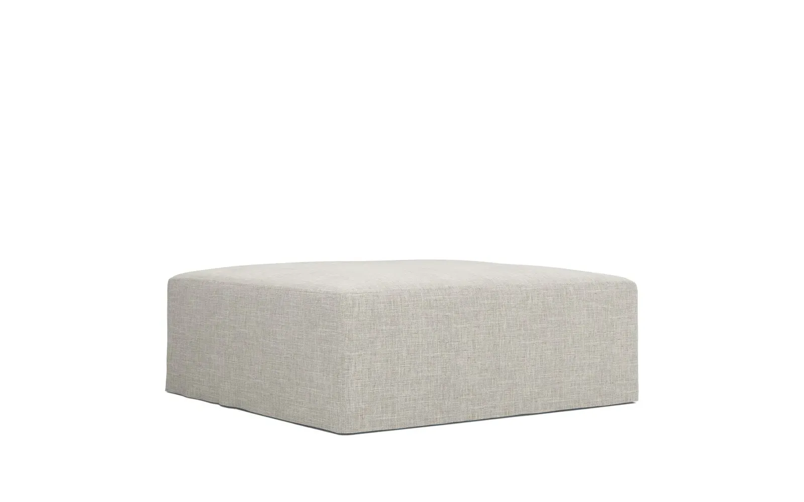 Lexie Square Ottoman with Casters - Fog