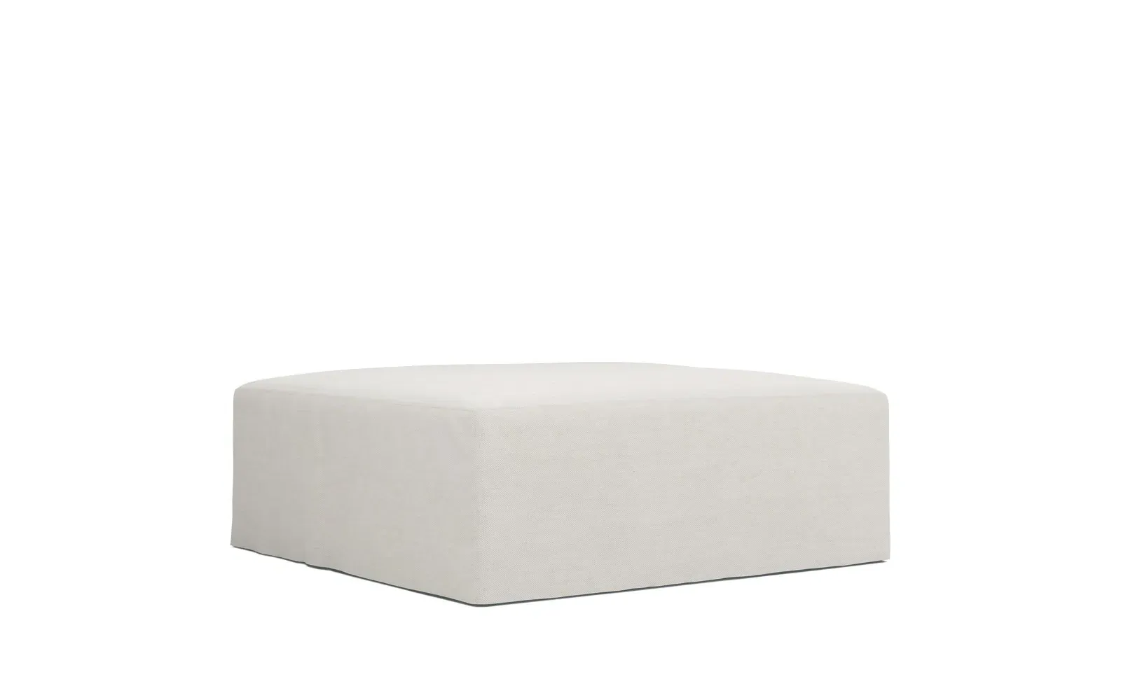 Lexie Square Ottoman with Casters - Pearl
