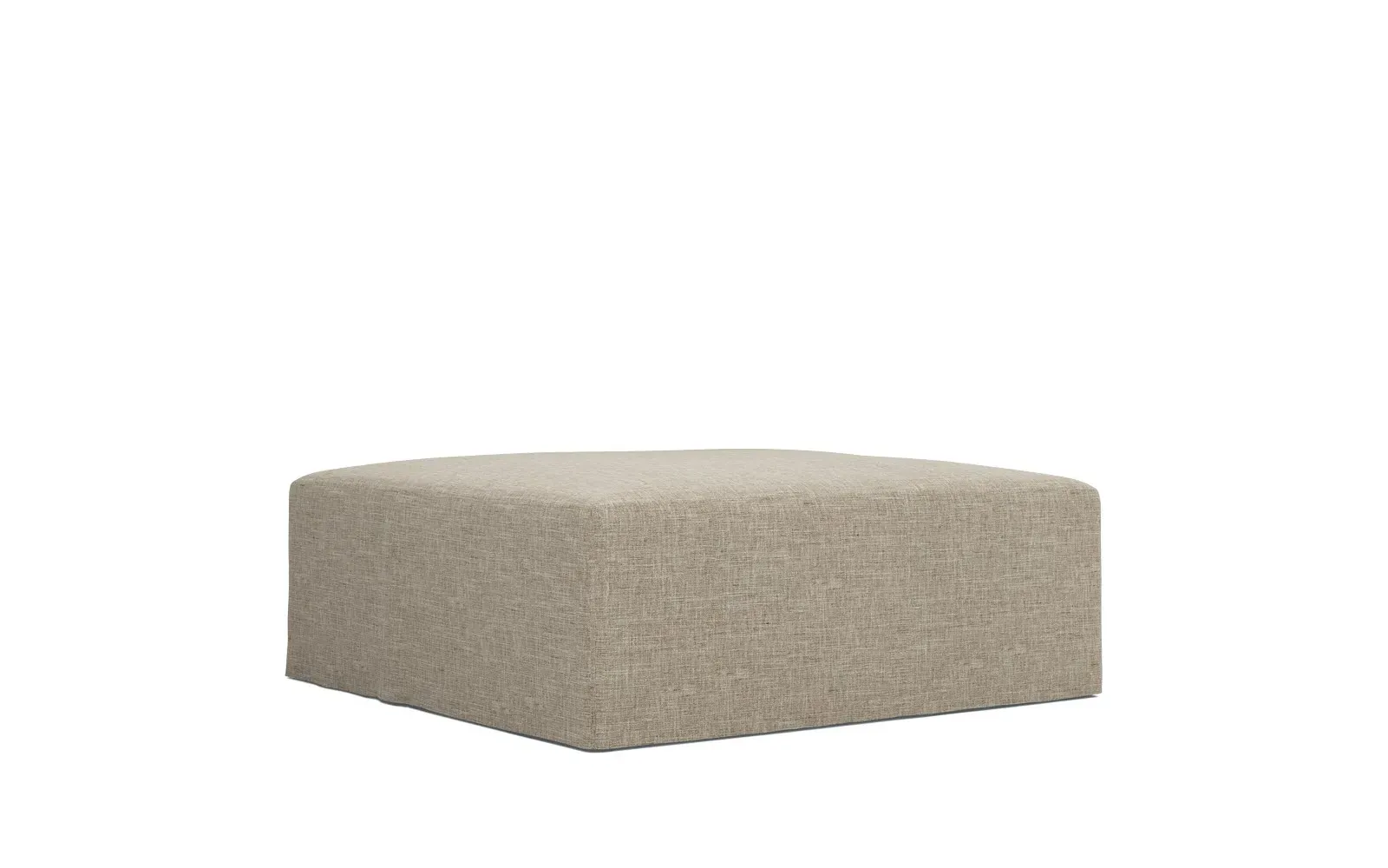 Lexie Square Ottoman with Casters - Sand