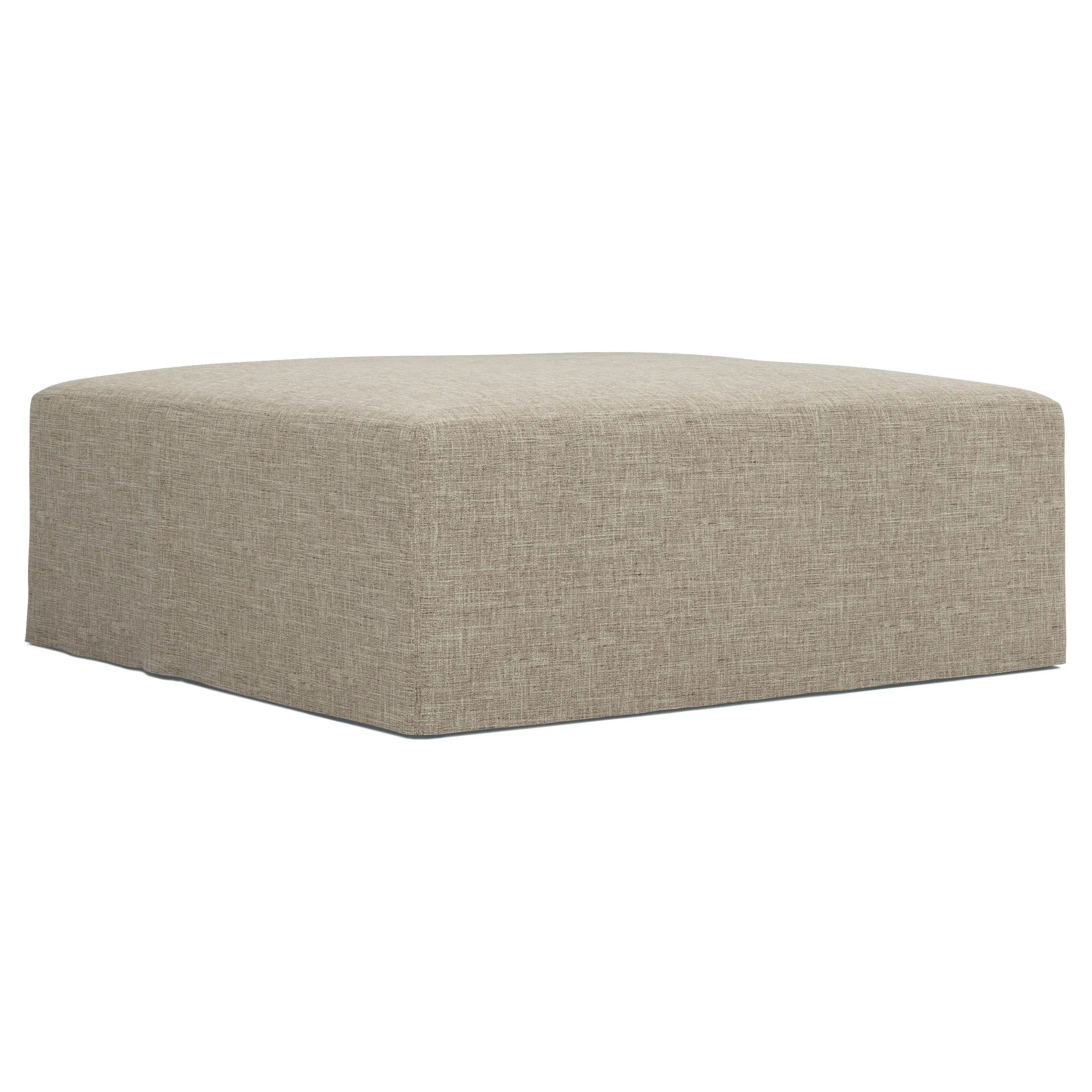 Lexie Square Ottoman with Casters - Sand