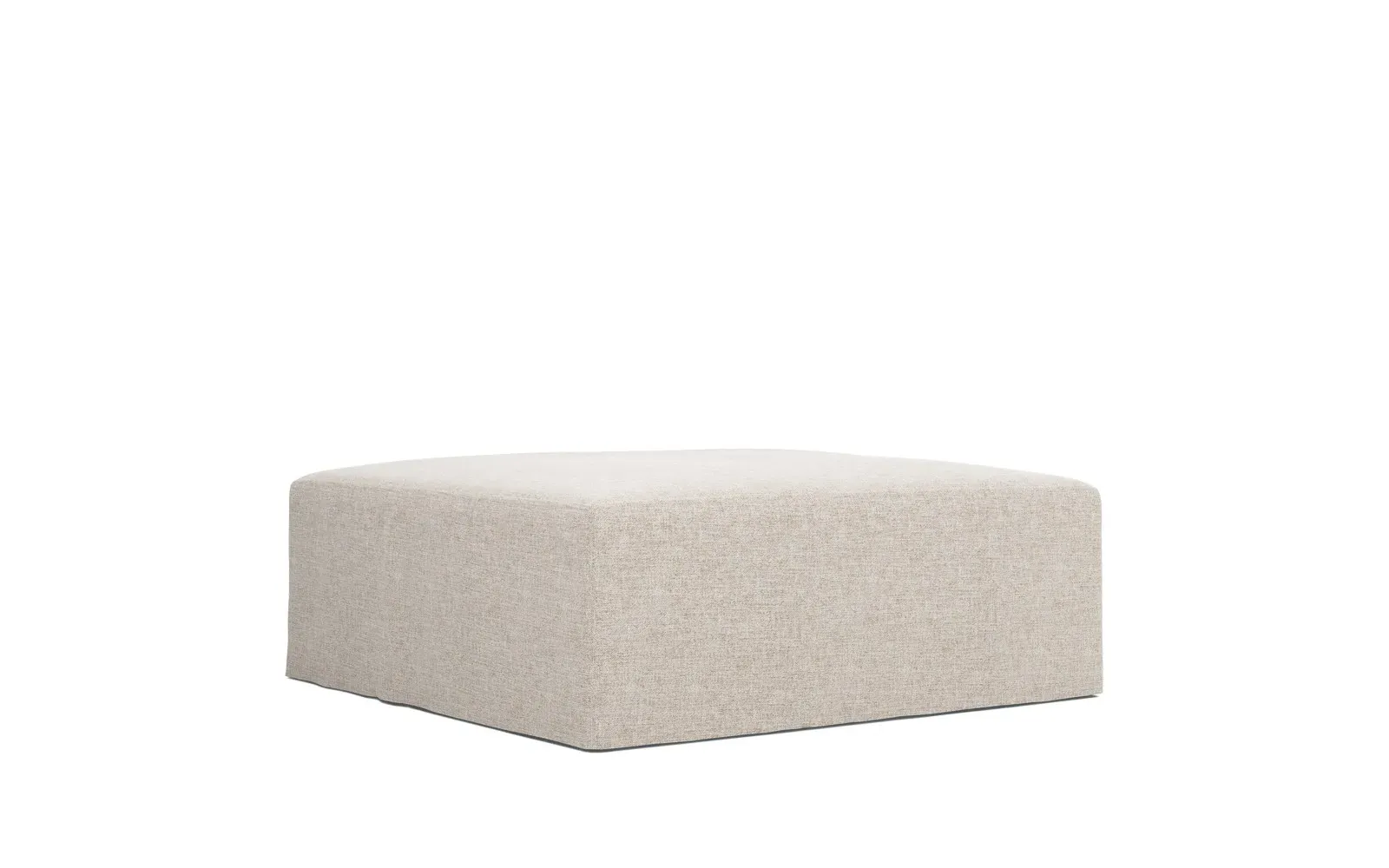 Lexie Square Ottoman with Casters - Straw