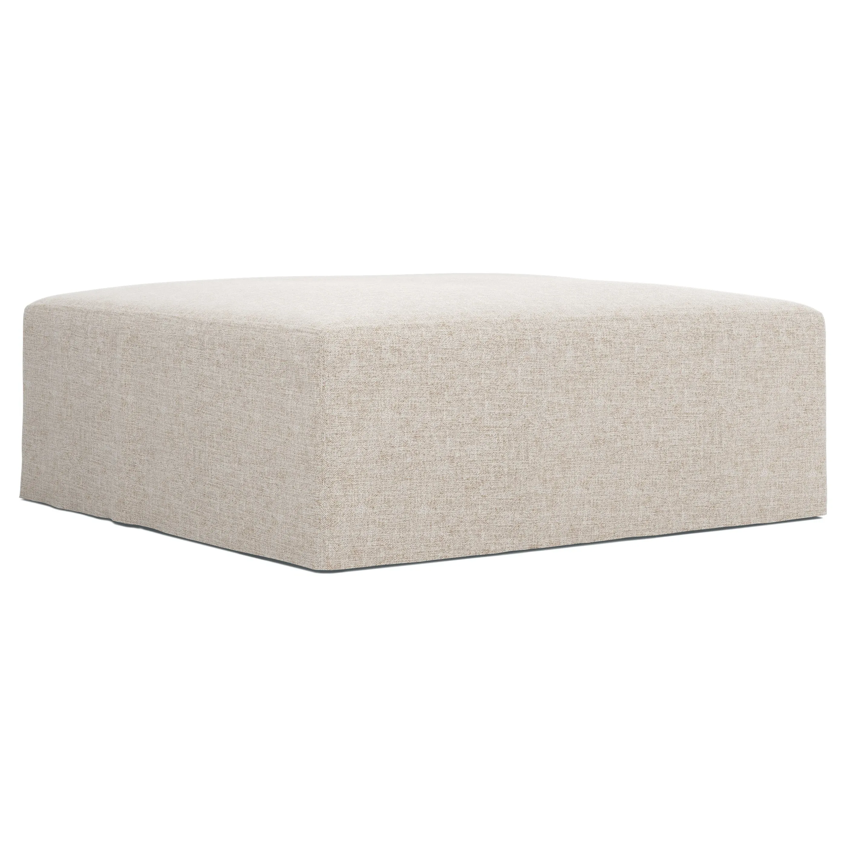 Lexie Square Ottoman with Casters - Straw