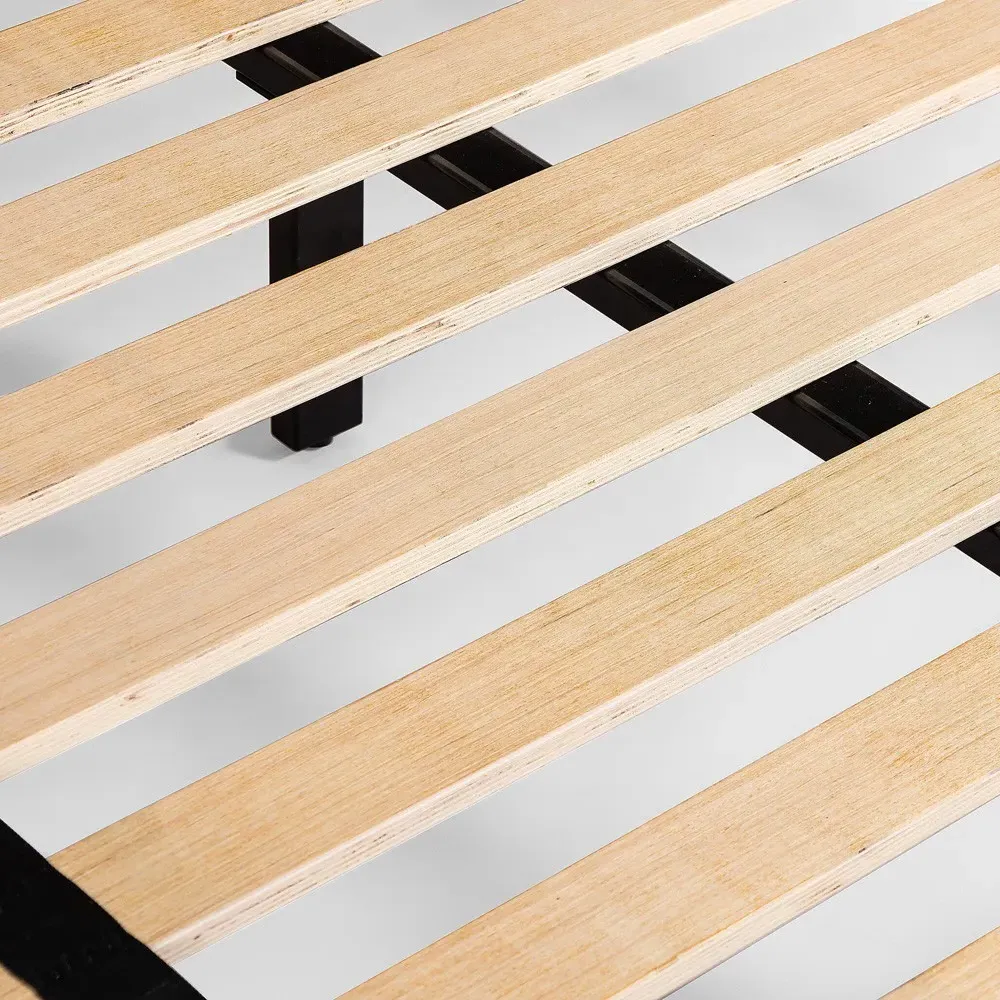 Leyla King Size Bed Frame - Laine Natural, Iron