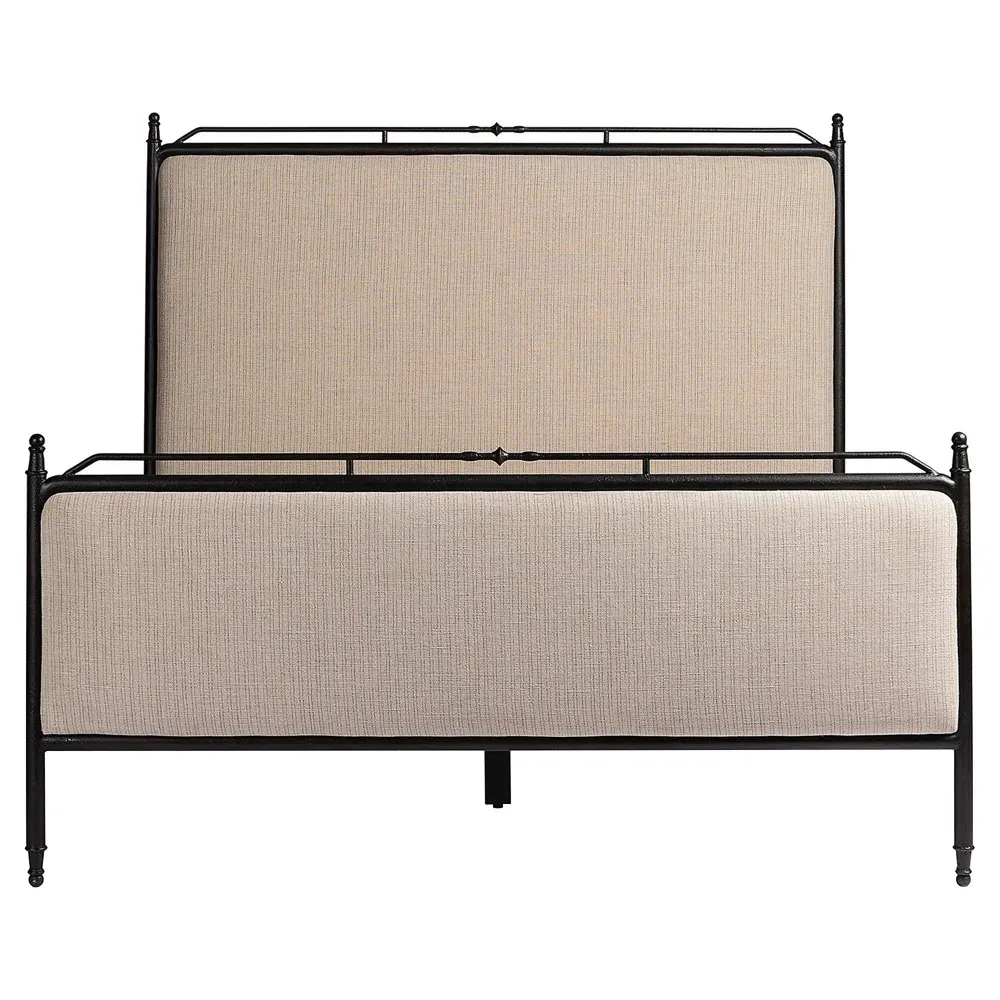 Leyla Queen Size Bed Frame - Laine Natural, Iron image