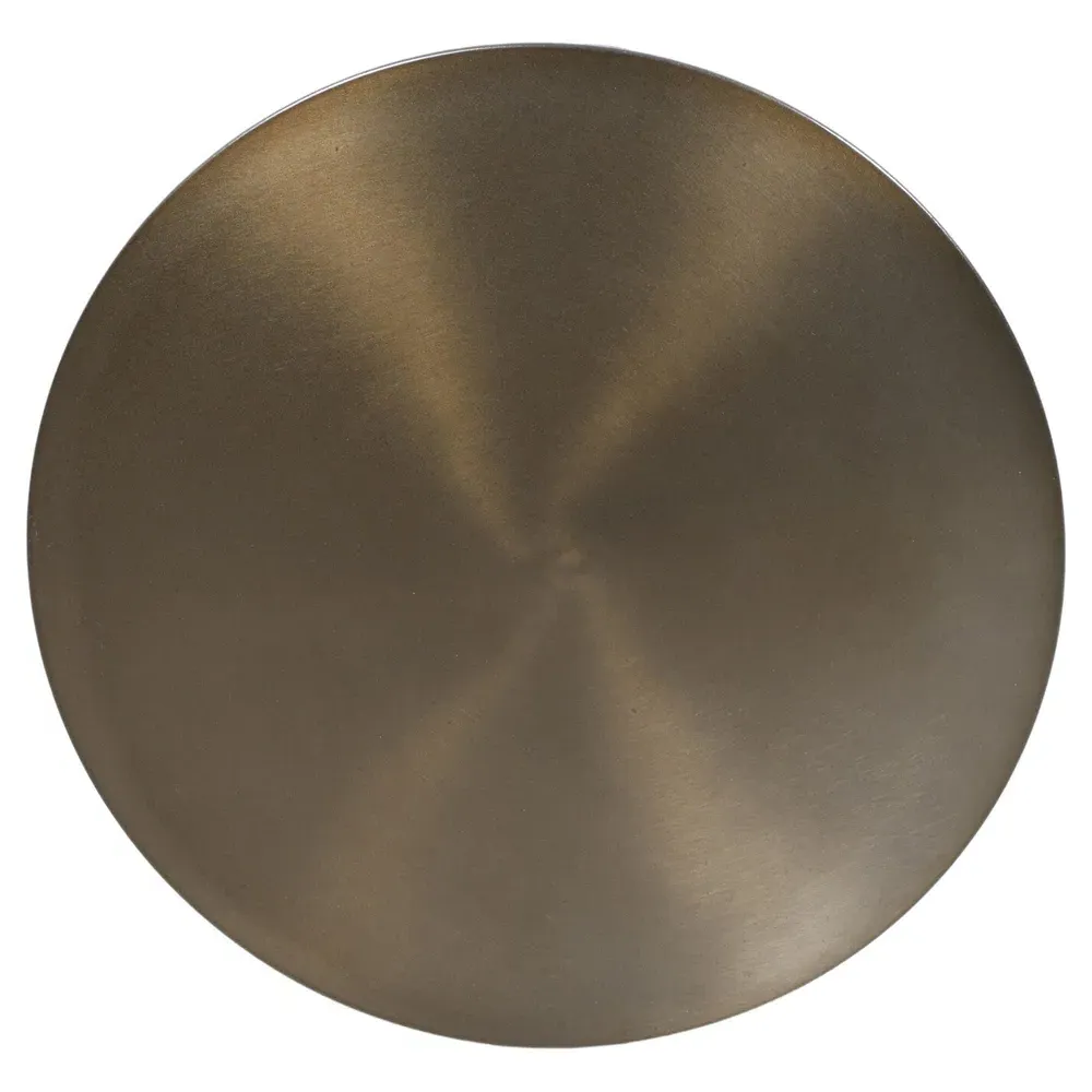 Leyla Round Side Table with Curved Legs - Dark Brass, Cast Iron