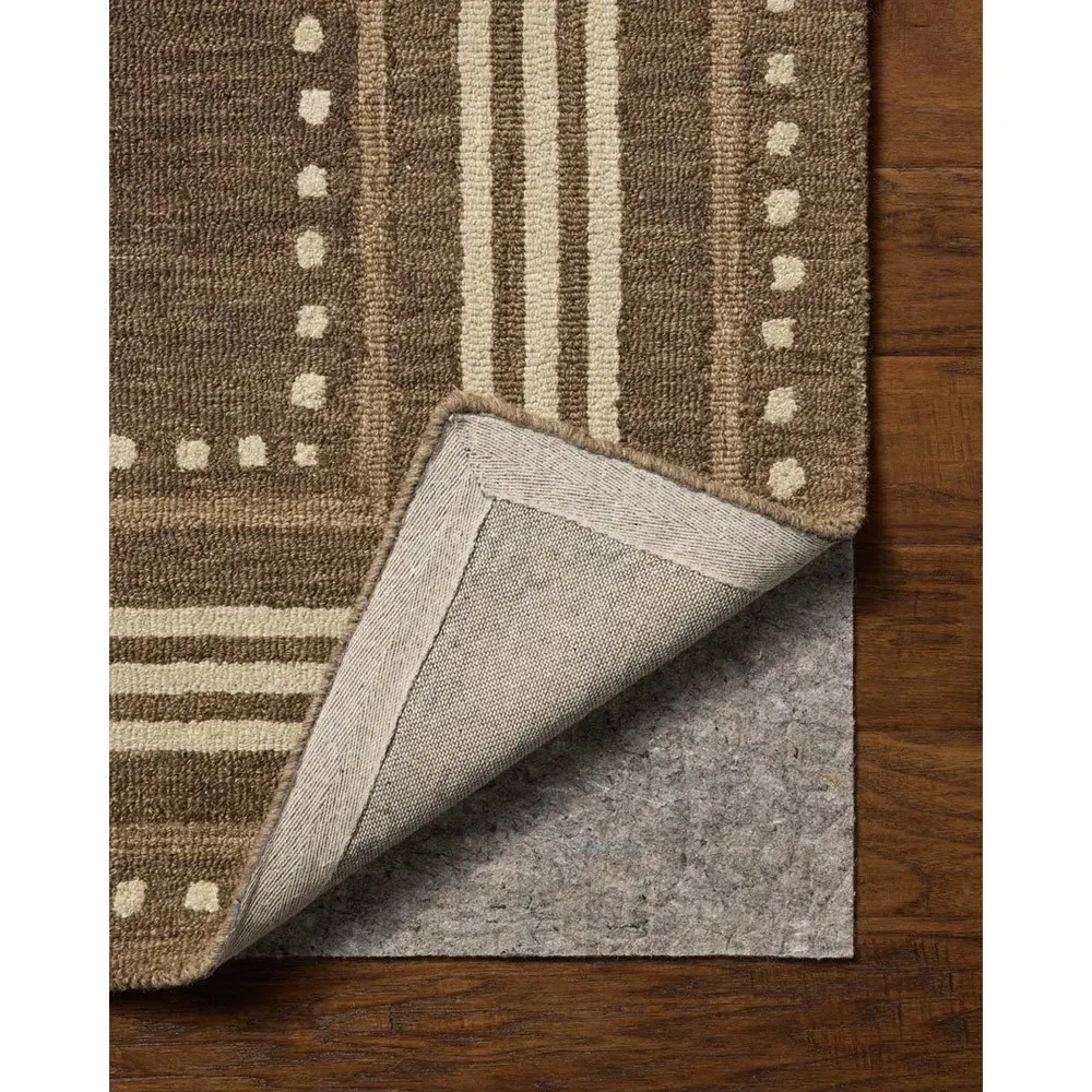 Liam Dotted Patterned Rug Sample - Brown, Wool