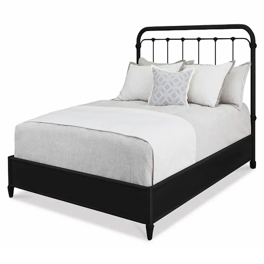 Liam King Size Bed Frame - Black, Iron