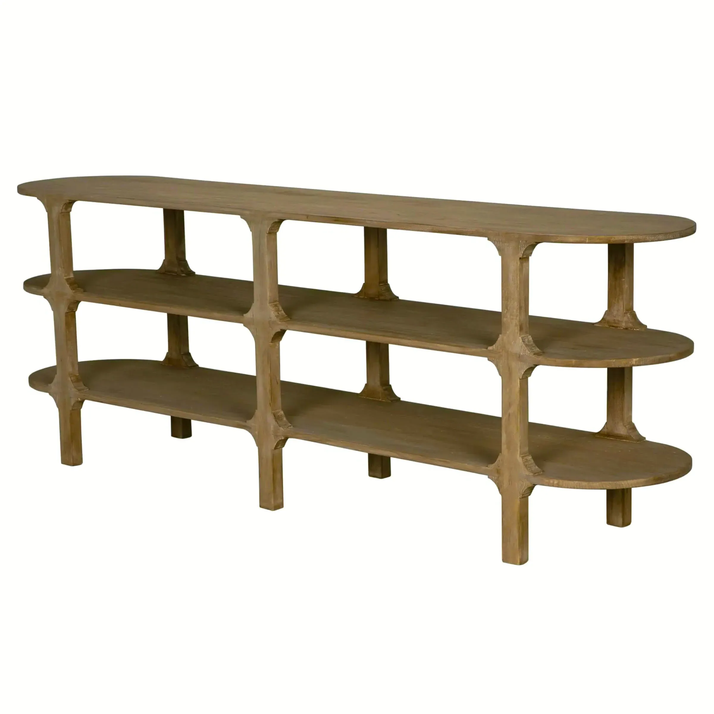 Lian Console Table - Light Brown, Reclaimed Wood