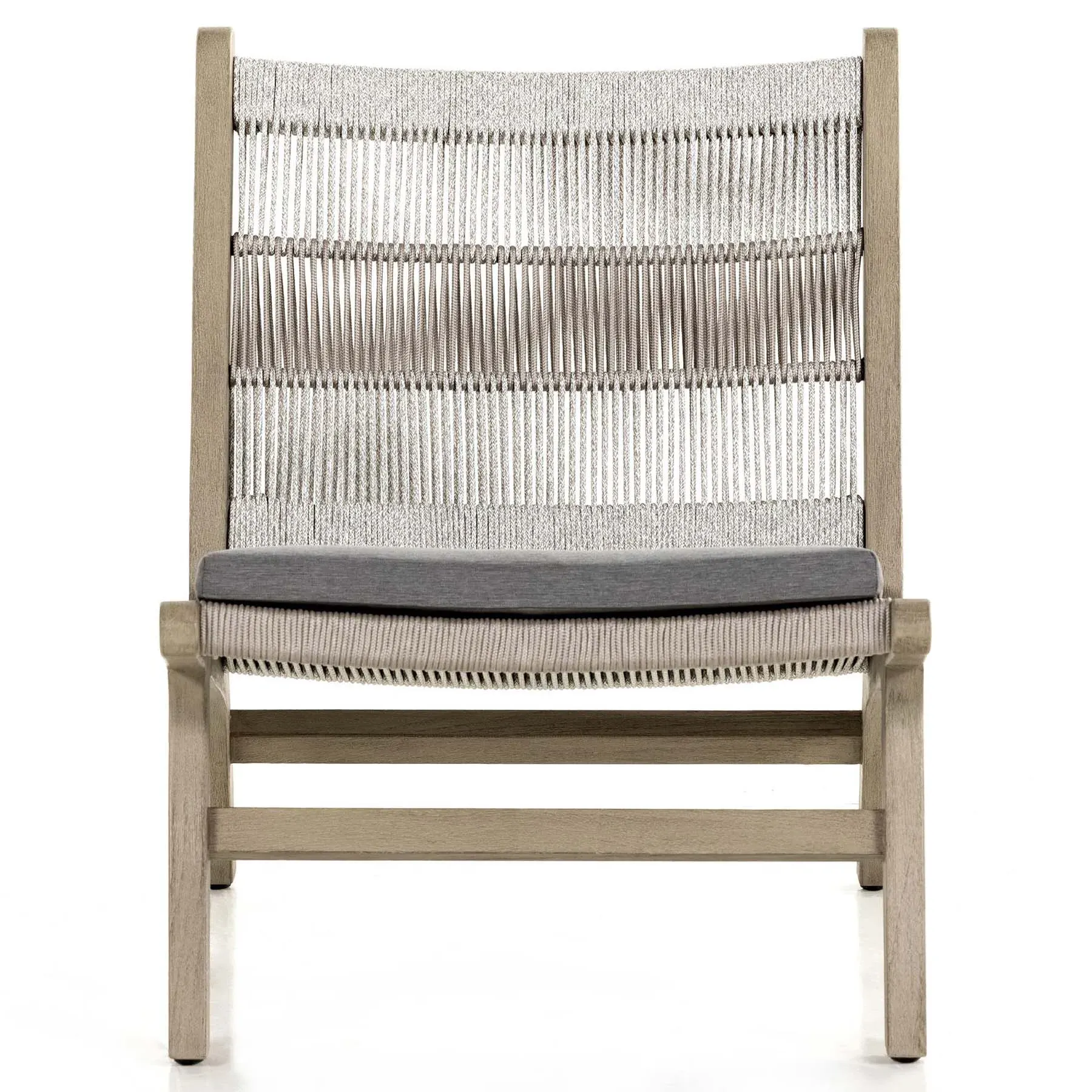 Liana Outdoor Lounge Chair with Cushion - Grey, Teak