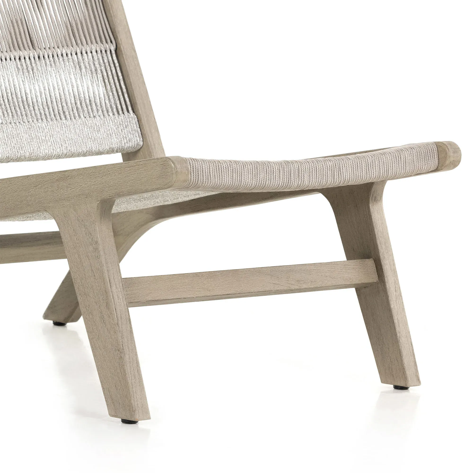 Liana Outdoor Lounge Chair with Cushion - Grey, Teak