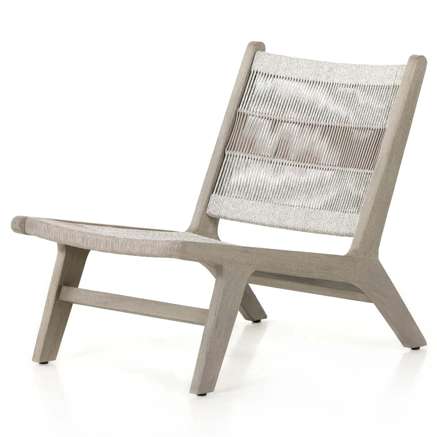 Liana Outdoor Lounge Chair with Cushion - Grey, Teak