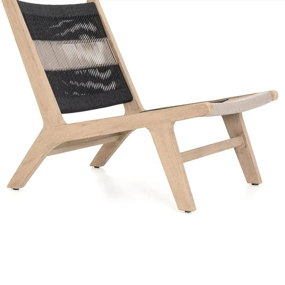 Liana Outdoor Lounge Chair with Cushion - Natural, Teak