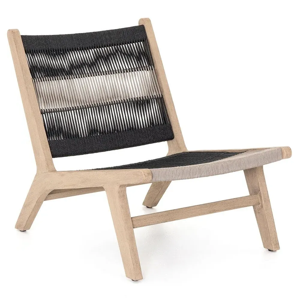 Liana Outdoor Lounge Chair with Cushion - Natural, Teak
