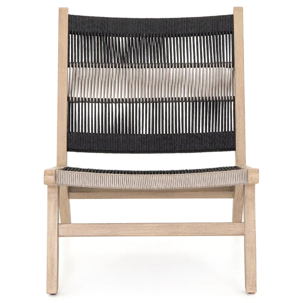 Liana Outdoor Lounge Chair with Cushion - Natural, Teak