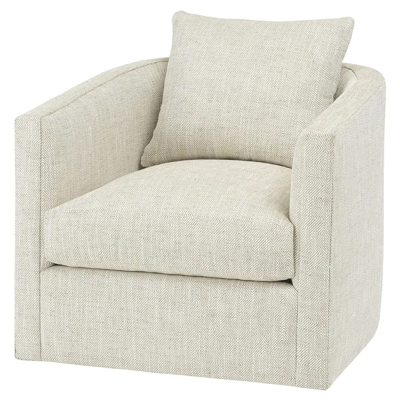 Libena Swivel Barrel Chair - Beige image