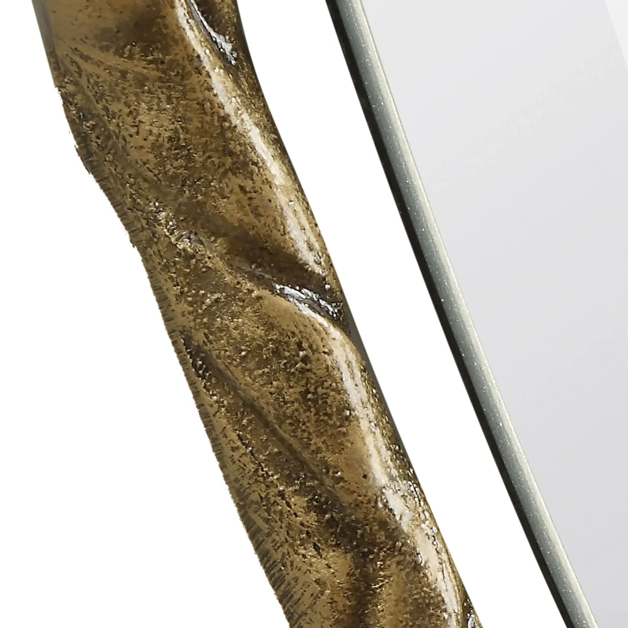 Lierge Oval Wall Mirror with Twisted Branch Frame - Gold