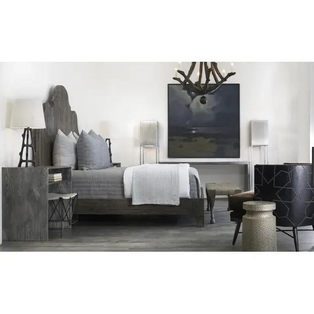 Liesl King Size Bed Frame - Dark Grey, Wood