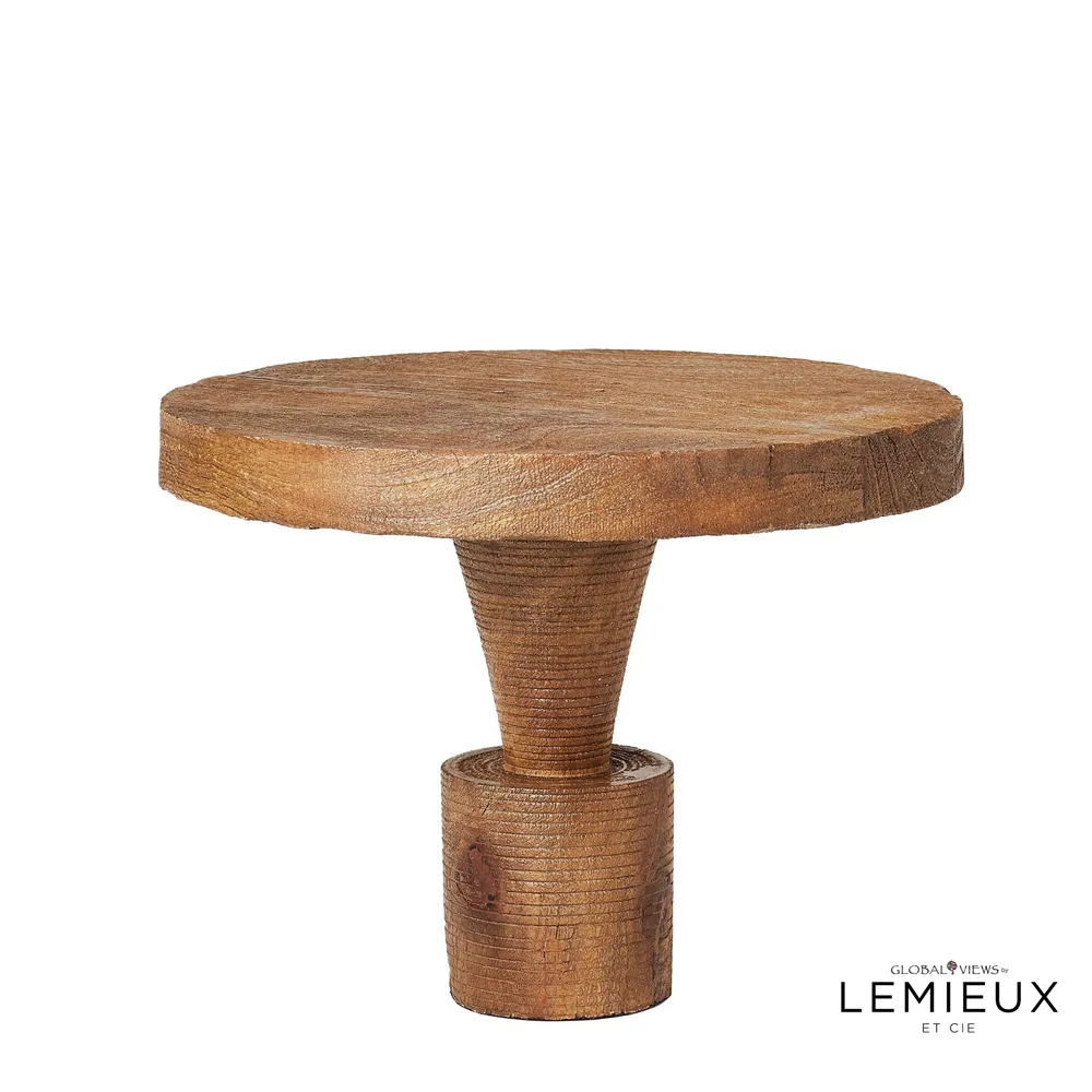 Lila Pedestal Sculpture - Brown, Mango Wood