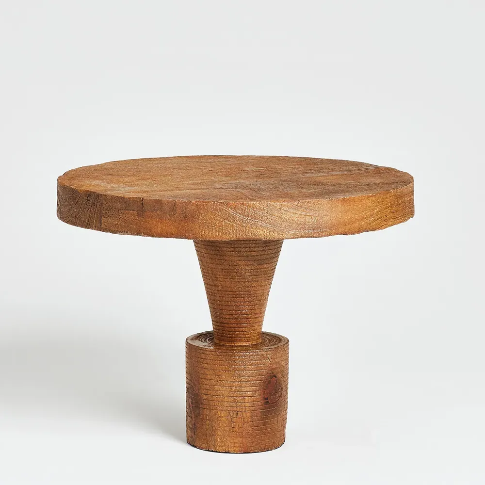 Lila Pedestal Sculpture - Brown, Mango Wood