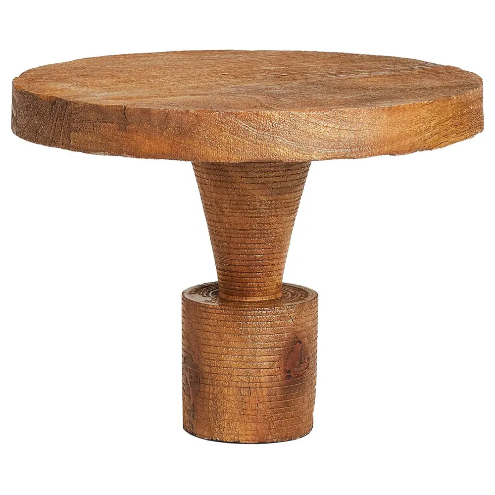 Lila Pedestal Sculpture - Brown, Mango Wood image
