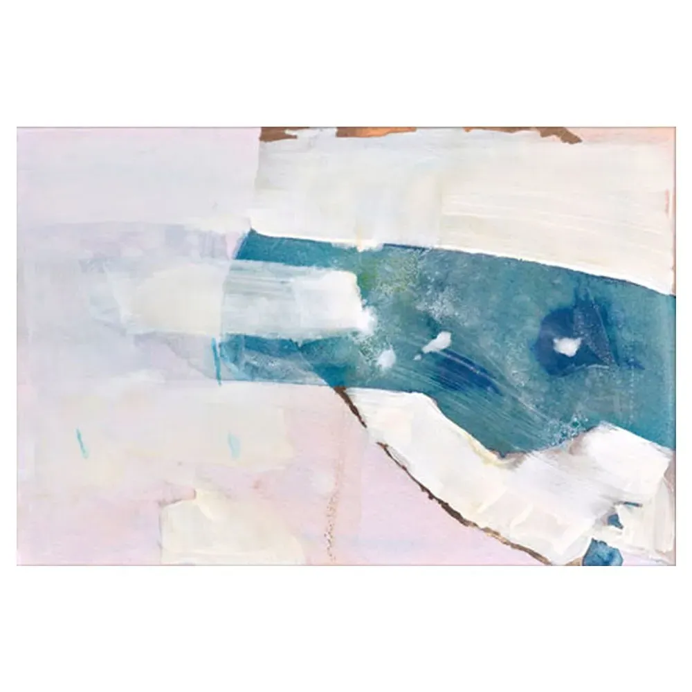 Lilac Stream 24x36 Painting - Blue, Walnut