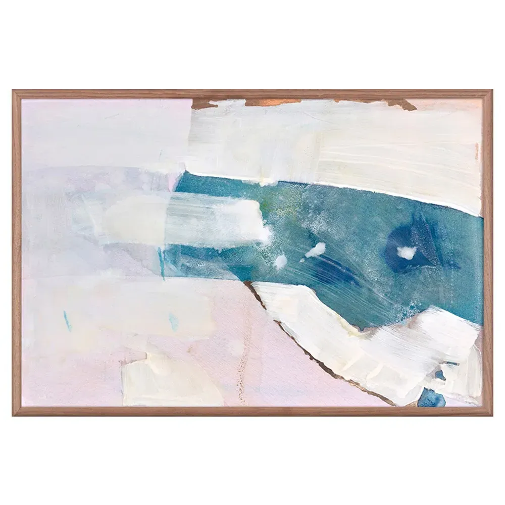 Lilac Stream 24x36 Painting - Blue, Walnut image