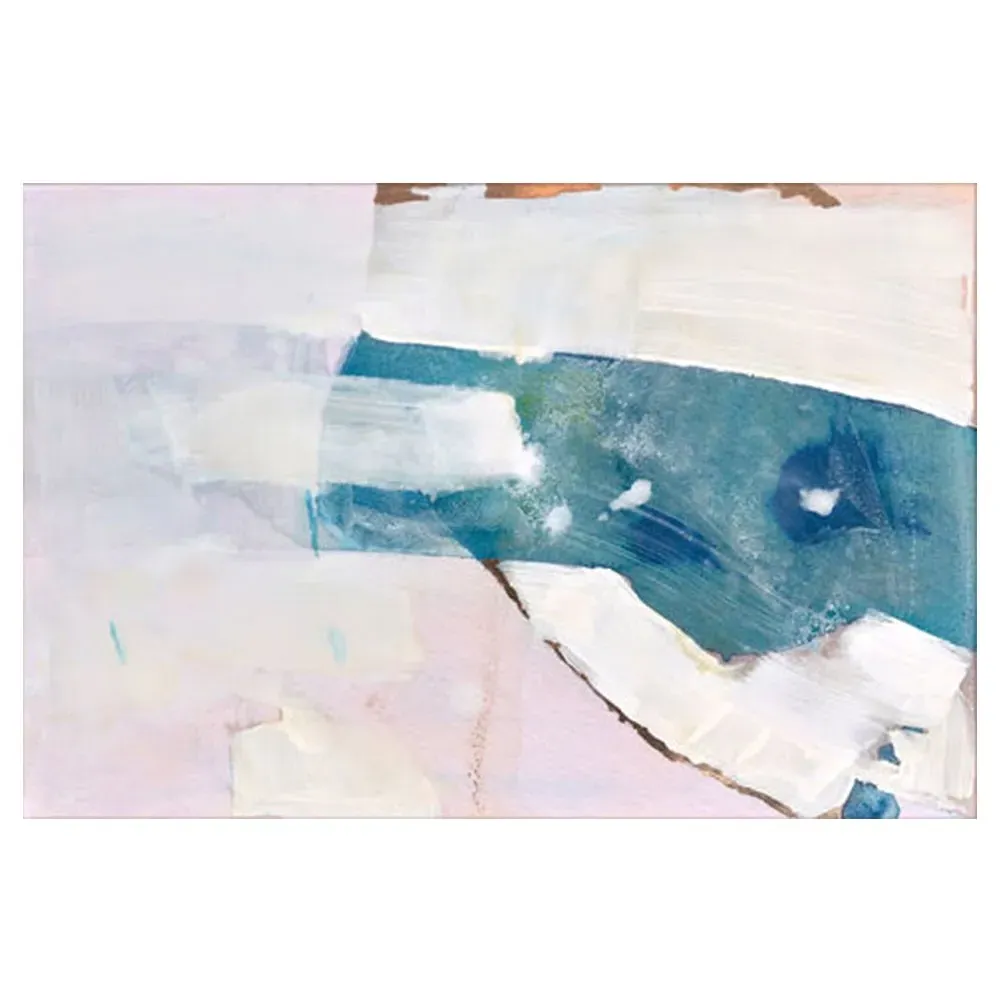 Lilac Stream 30x45 Painting - Blue, Walnut