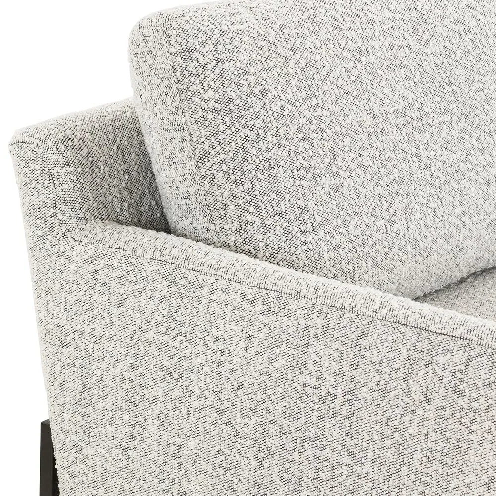 Lilian 3-Seater Sofa - Grey, Boucle