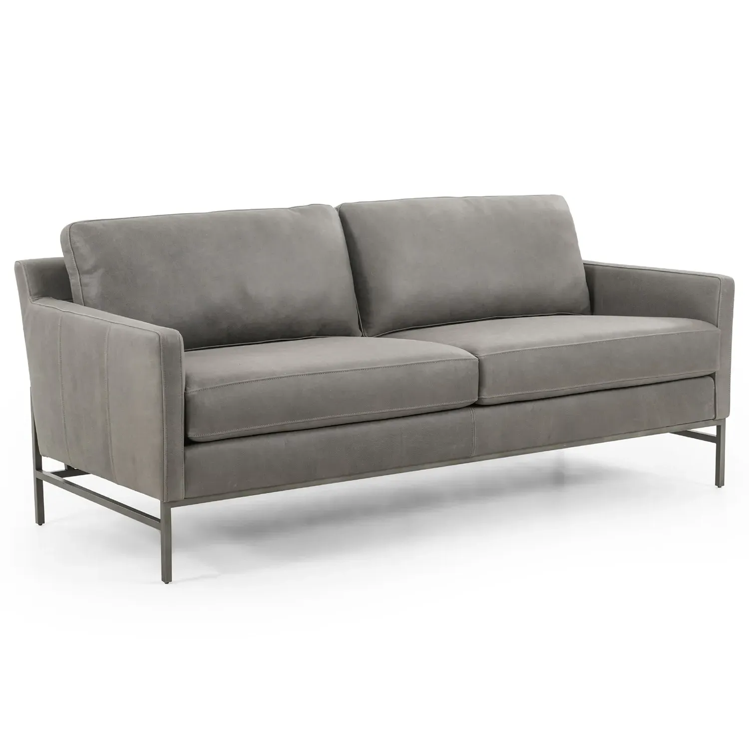 Lilian 3-Seater Sofa - Grey, Leather