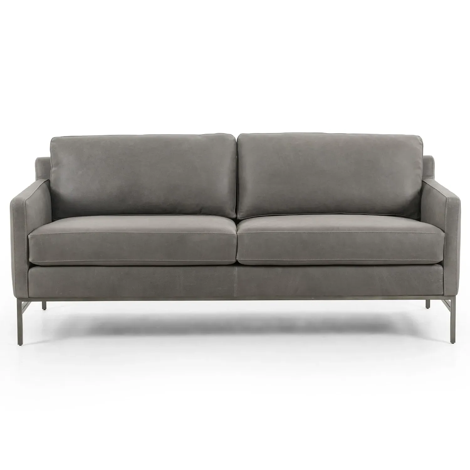 Lilian 3-Seater Sofa - Grey, Leather