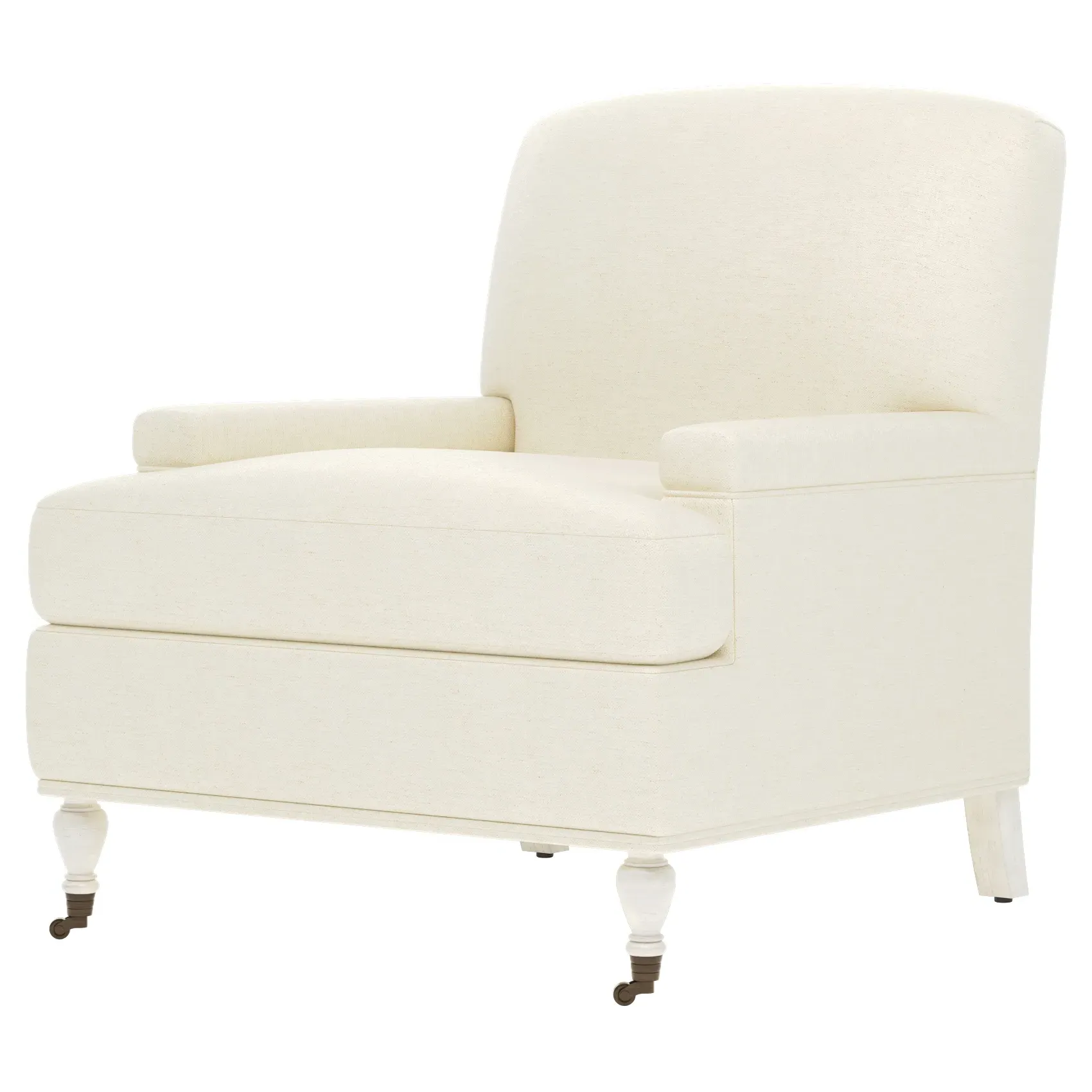 Liliane Chair - Heathered Ivory, Hardwood
