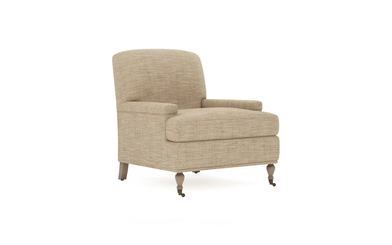 Liliane Textured Weave Chair - Mocha, Hardwood