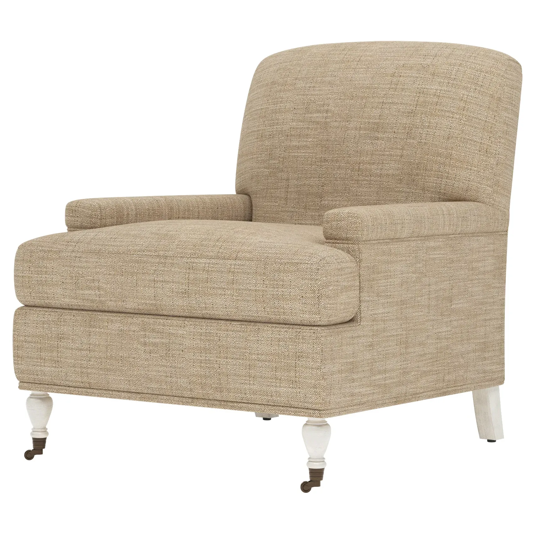 Liliane Textured Weave Chair - Mocha, Hardwood
