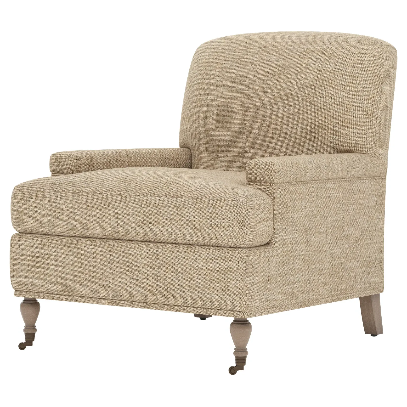 Liliane Textured Weave Chair - Mocha, Hardwood
