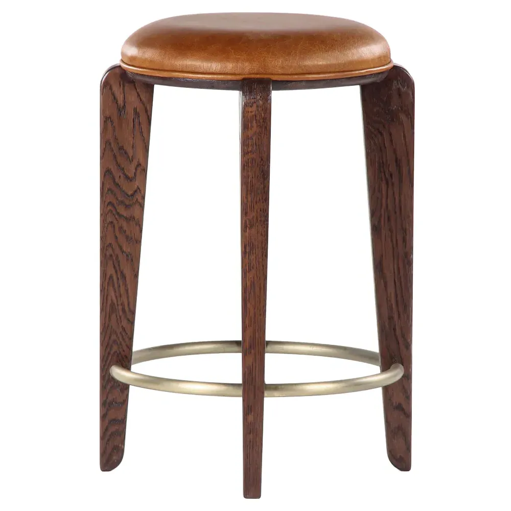 Lilith Counter Stool - Tan, Oak