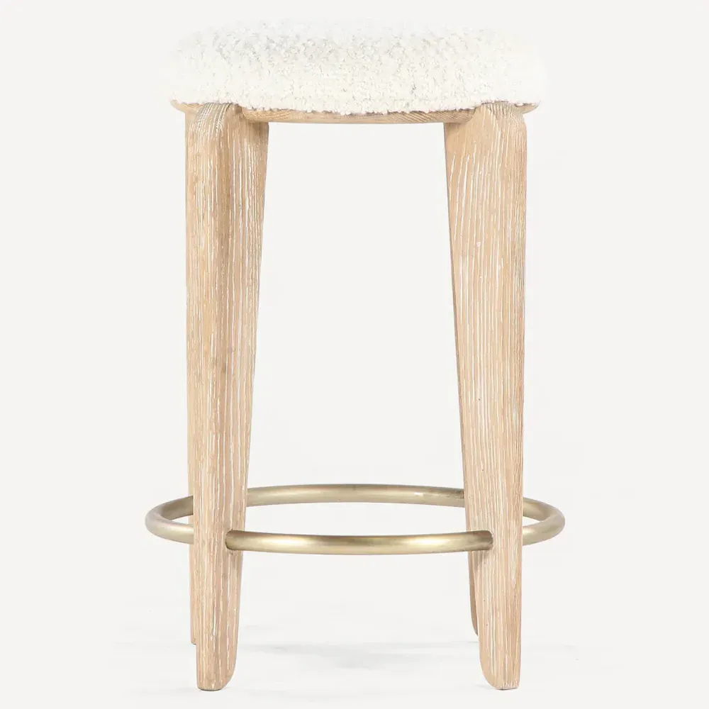 Lilith Counter Stool - White, Oak