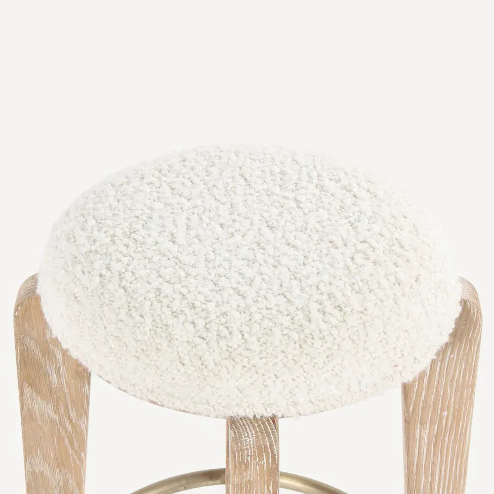 Lilith Counter Stool - White, Oak