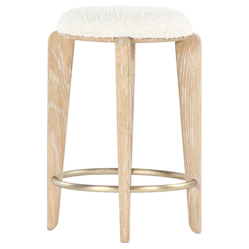 Lilith Counter Stool - White, Oak image