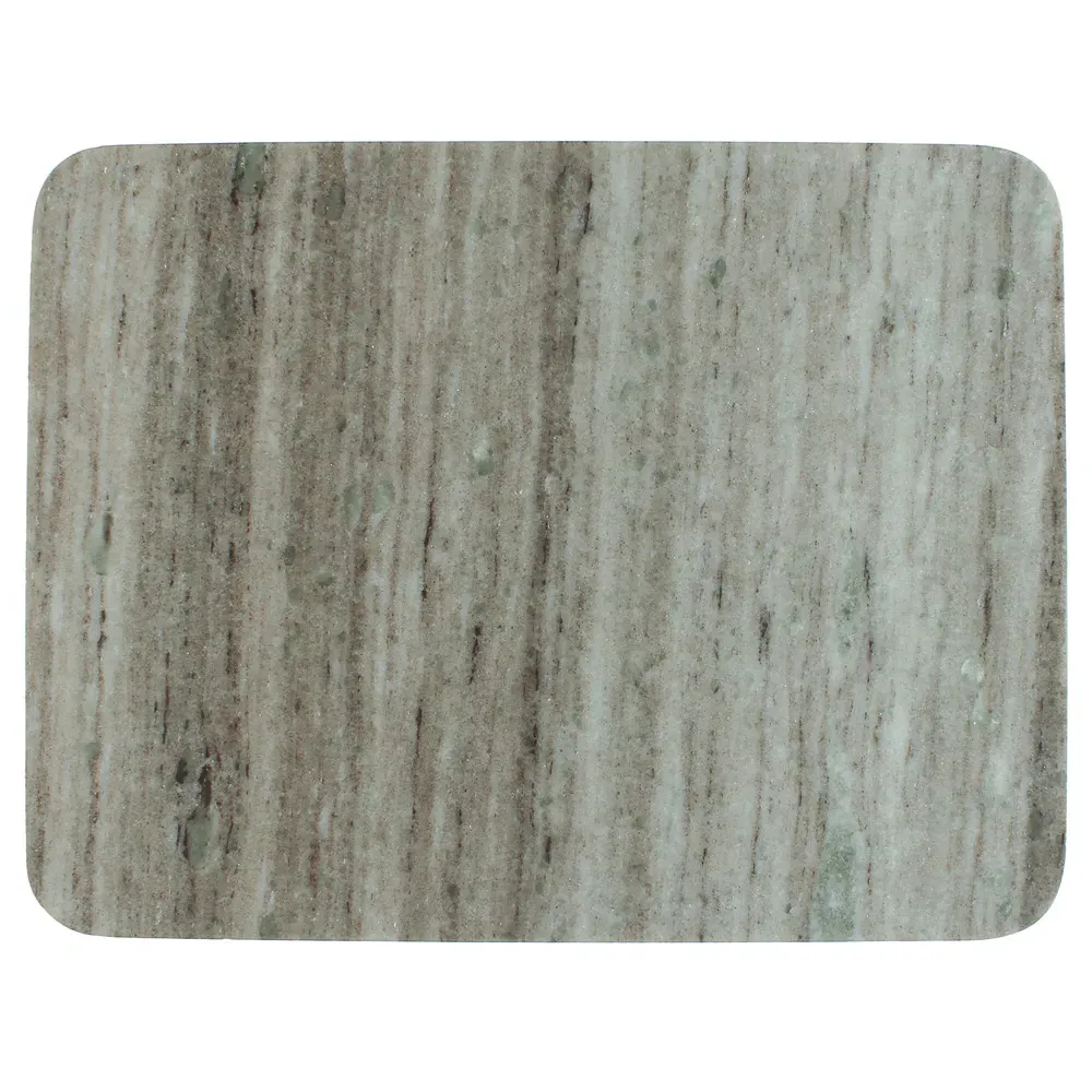 Lillian Rectangular Accent Side Table - Beige, Marble