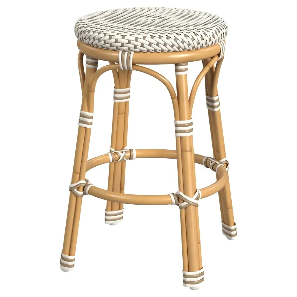 Lily Backless Counter Stool - Beige, Rattan image