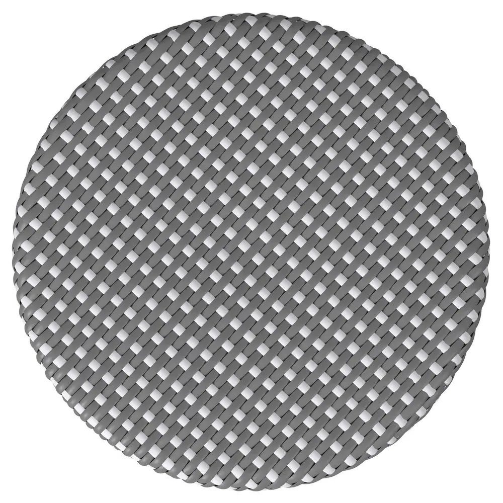 Lily Backless Counter Stool - Grey, Rattan