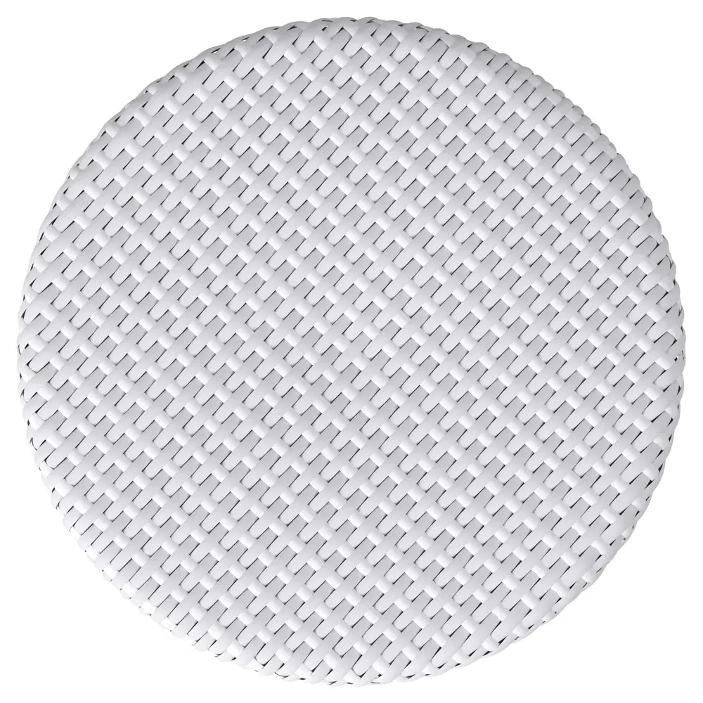 Lily Backless Counter Stool - White, Rattan