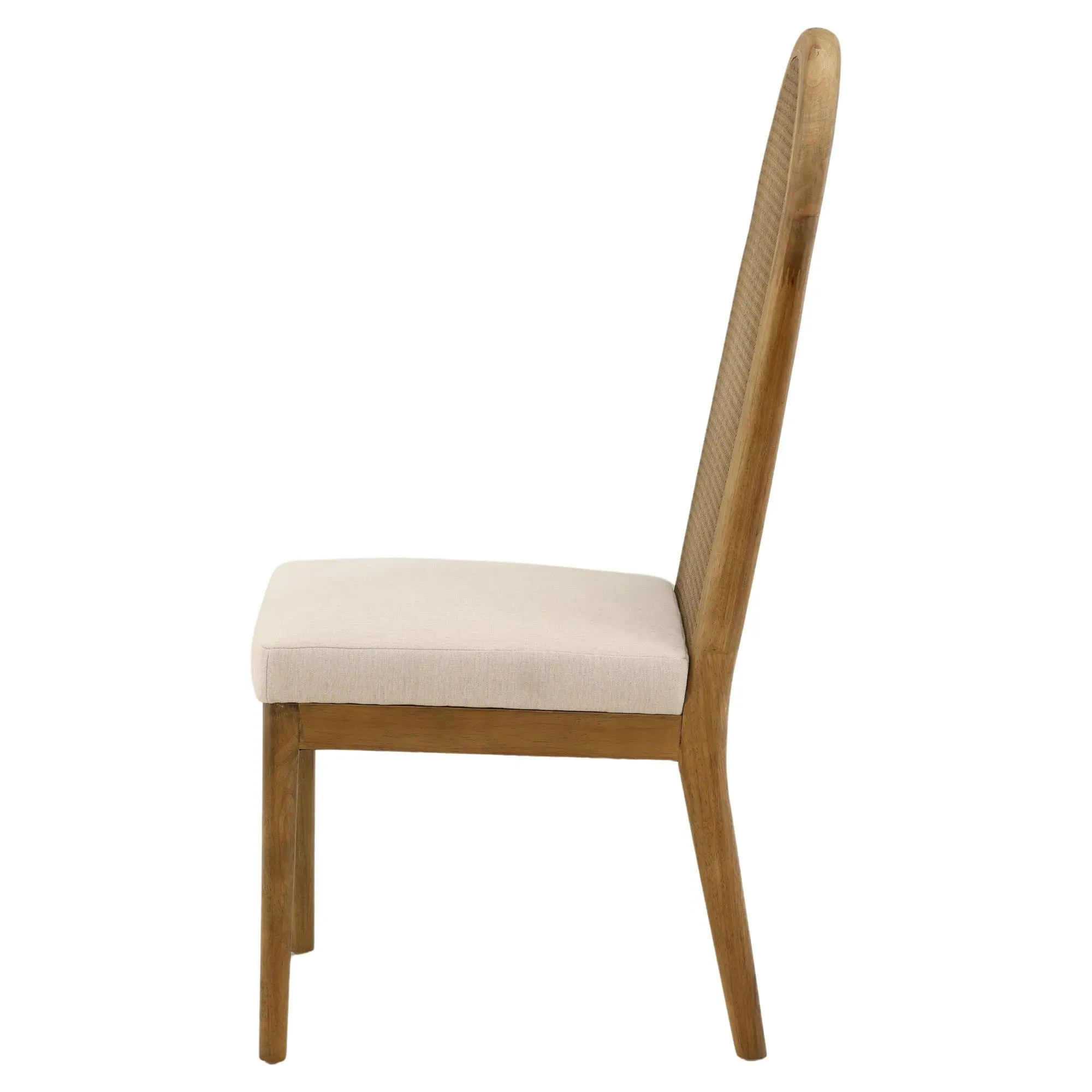 Lily Cane Dining Chair - Brown, Rubber Wood