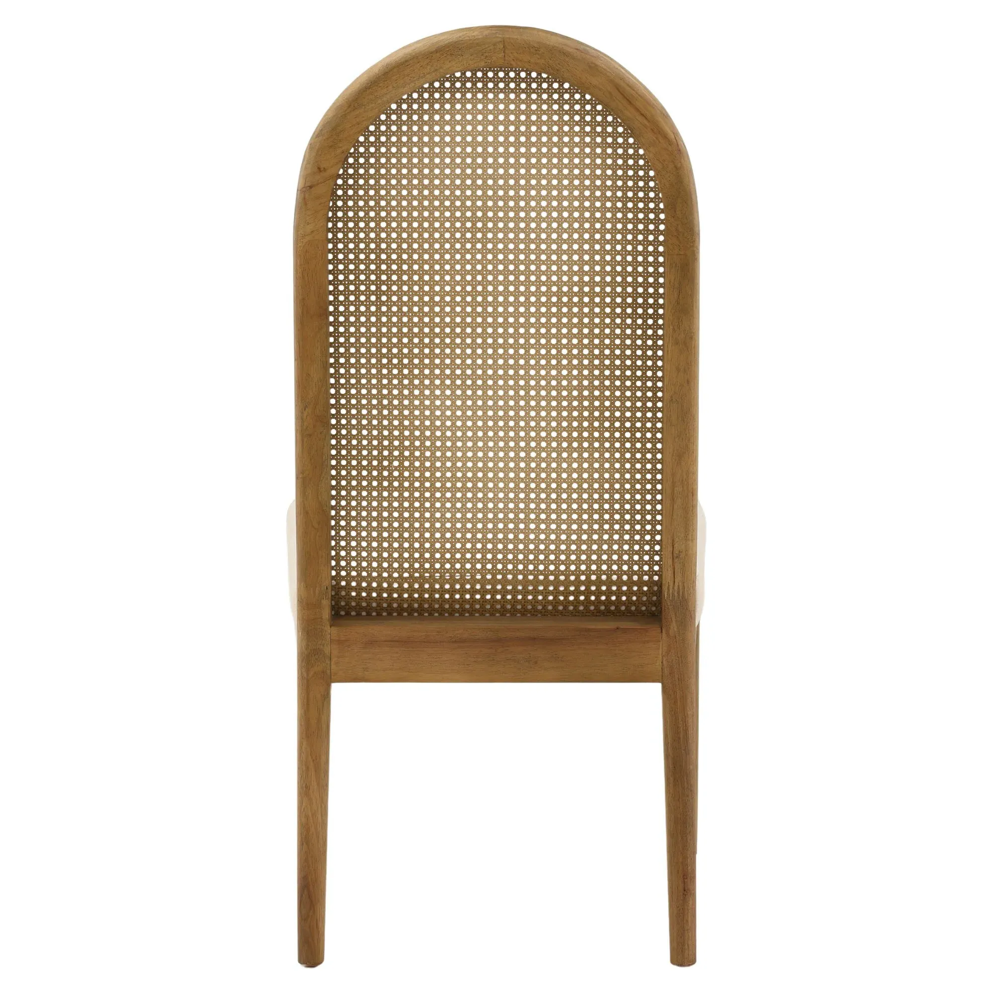 Lily Cane Dining Chair - Brown, Rubber Wood