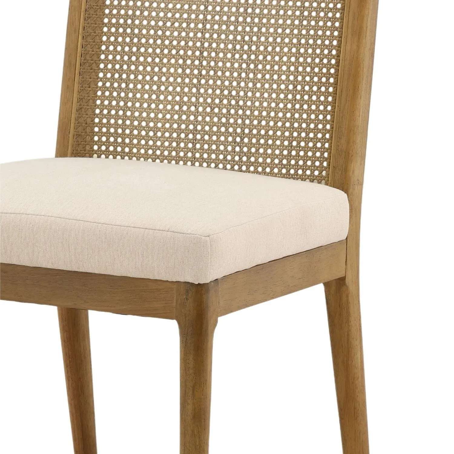Lily Cane Dining Chair - Brown, Rubber Wood