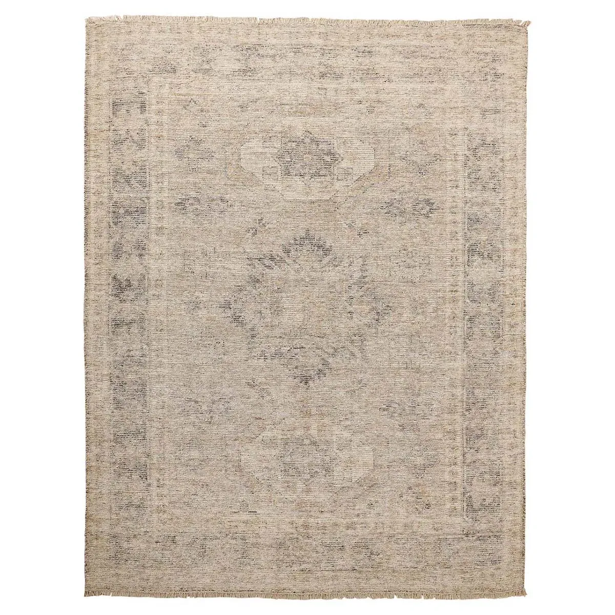 Lily Geometric Patterned Rug - Brown, Wool