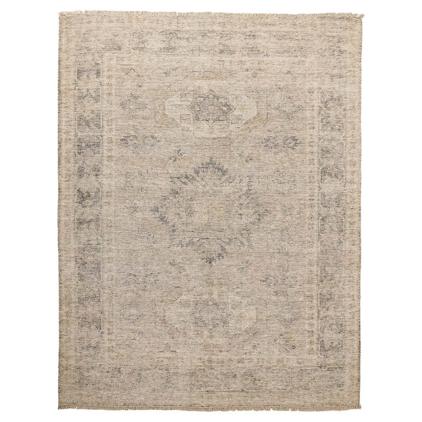 Lily Geometric Patterned Rug - Brown, Wool