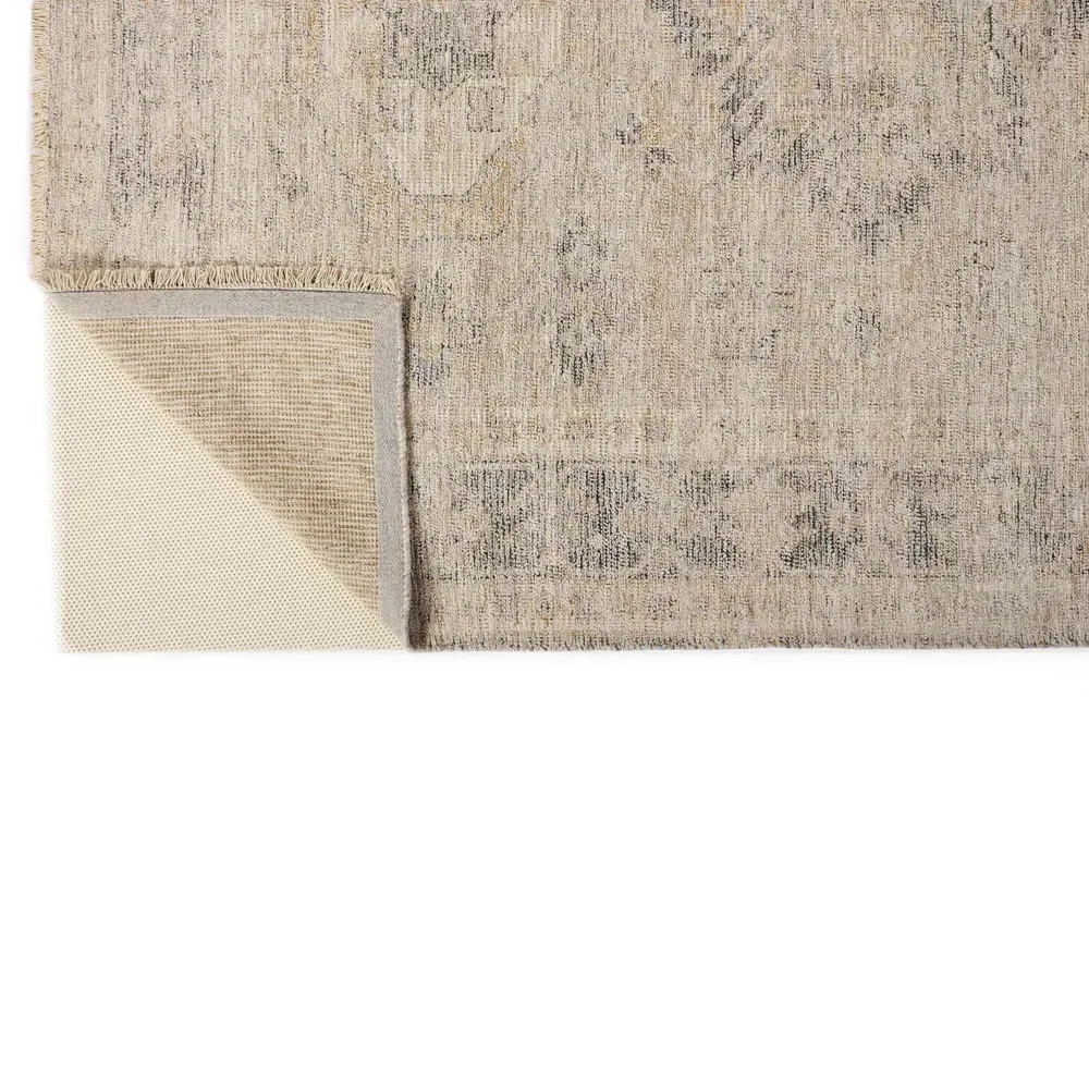 Lily Geometric Patterned Rug - Brown, Wool